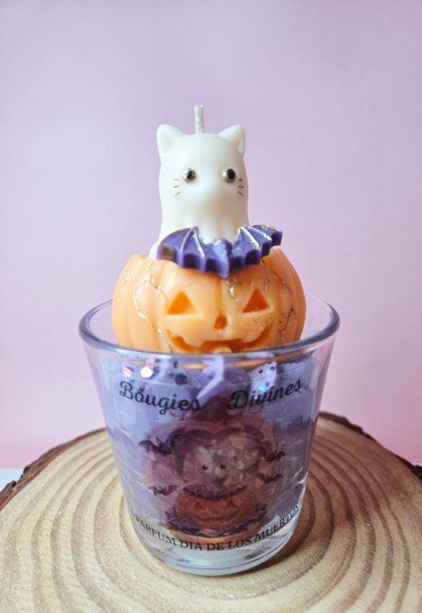Bougie Chat envouté #2 - Parfum Dia des los muertos - Copie