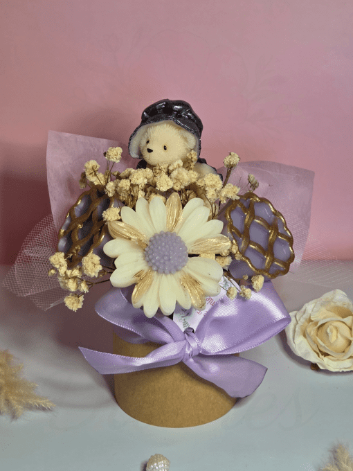 Bouquet Ourson tartelette | Parfum Vanille & Fleur de coton